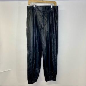 Banana Republic faux leather black balloon pants